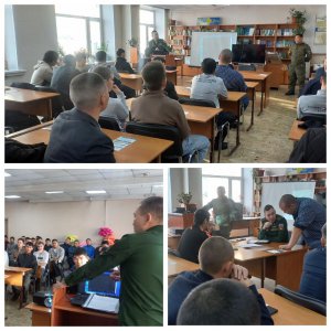 Сегодня 14.01.2026 года прошла встреча студентов-юношей выпускных курсов с представителями с пункта отбора на военную службу по контракту г. Кызыл «Авиационные космические беспилотные системы»
